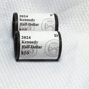 2024 P D Kennedy Half Dollar 2 Roll Set US Mint Sealed